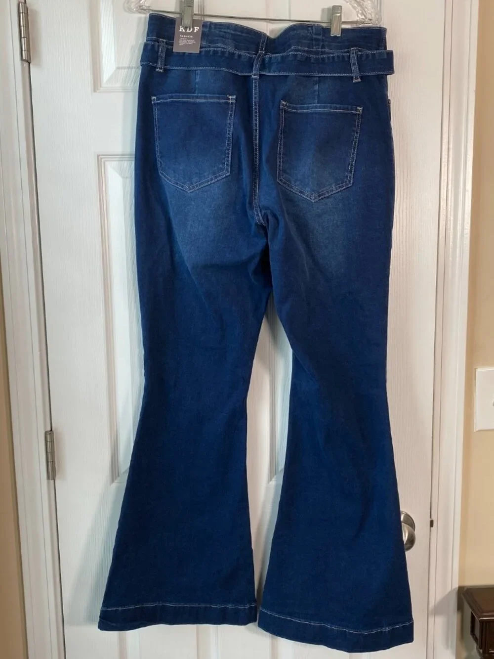 NWT KDF Fashion | High Waisted Flare Bell Bottom Jeans | Size 16 - Picture 4 of 5